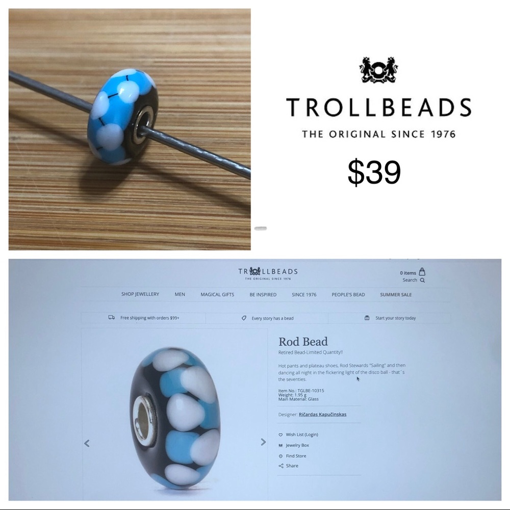 Trollbeads - Rod Bead